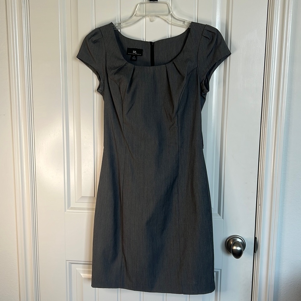 Iz Byer black and white pinstripe dress